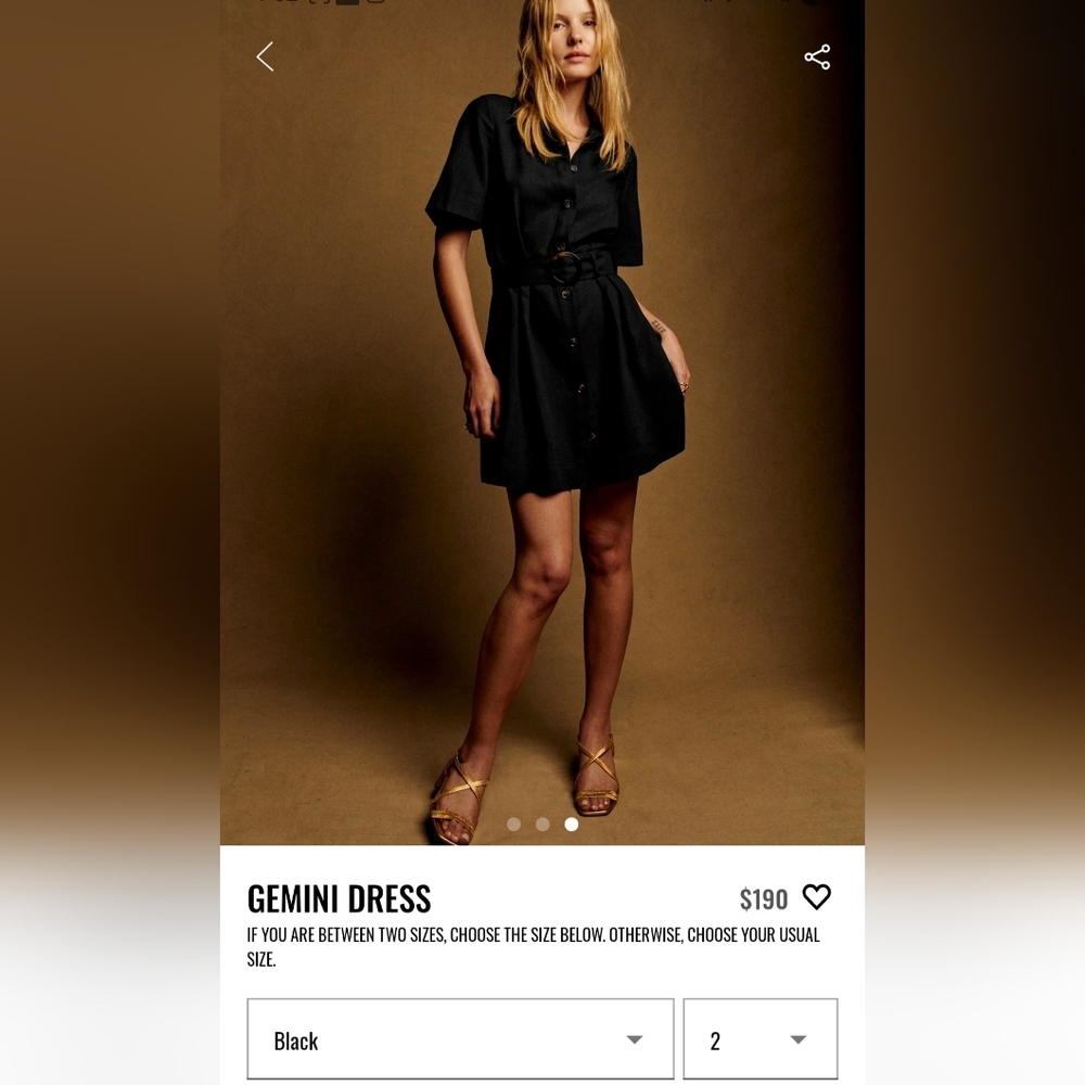 NWT Sezane Gemini Dress